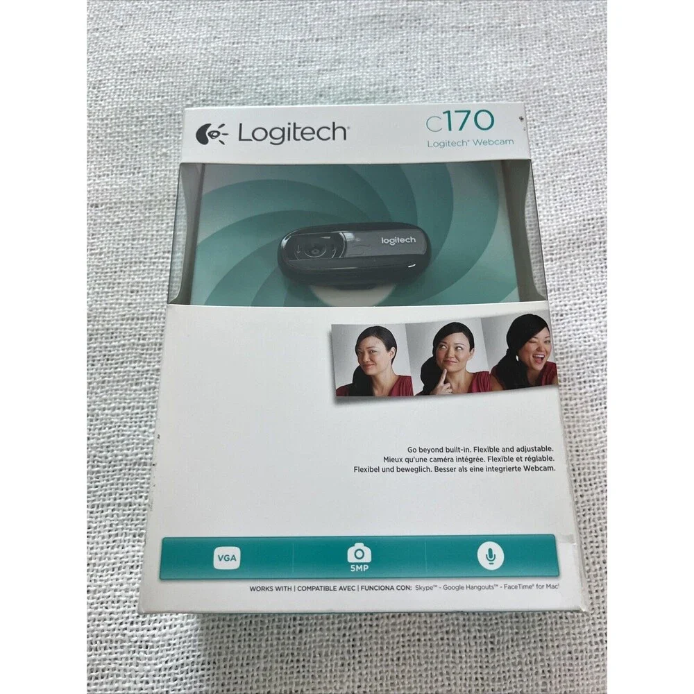 Logitech Webcam Camera C170 Web Cam Video VGA Built in Mic (B)